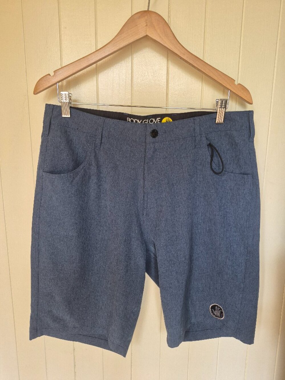 BODY GLOVE Premium Stretch Hybrid Shorts Blue Heather Men's Size 32 Casual Golf